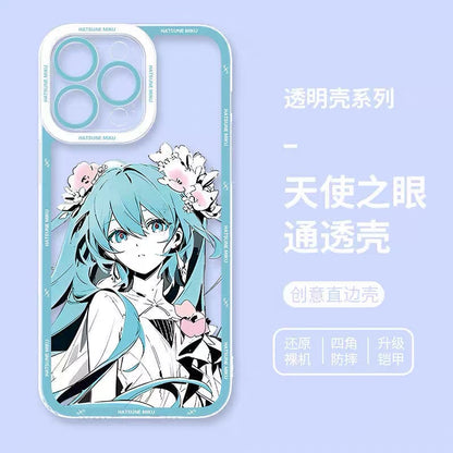 Japan Characters Miku Smile & Cute Version | 8 Styles - iPhone Case PLUS SE2 XS XR X 11 12 13 14 15 16 16e 17 17e Pro Promax 12mini 13mini
