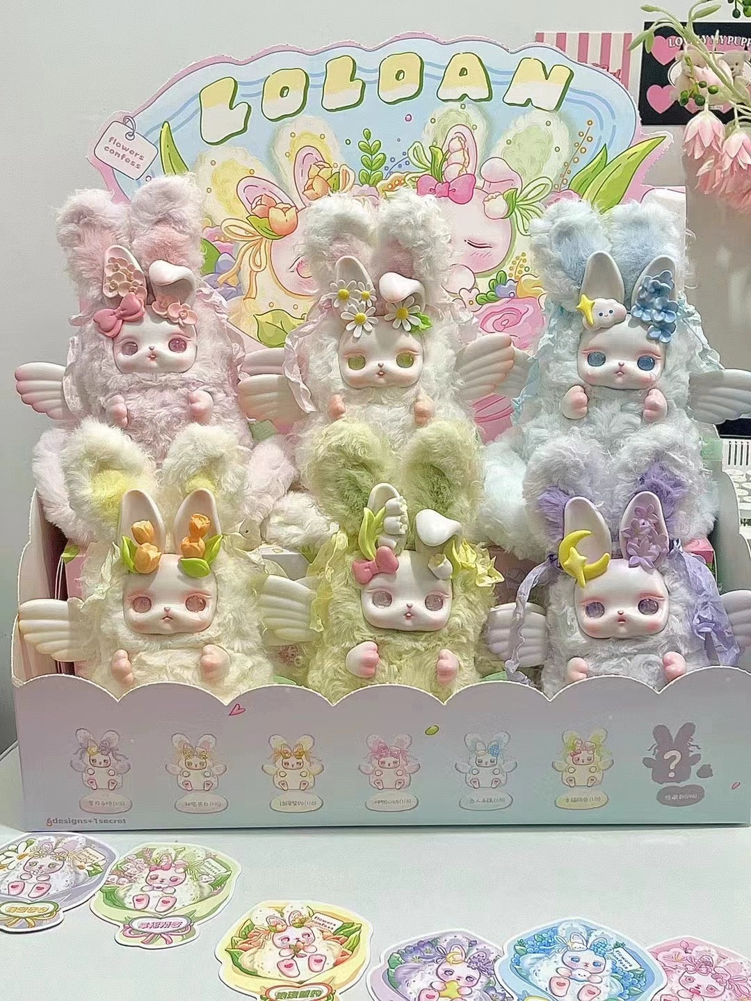 Fantasy Creatures Confession Flowers | LOLOAN Rabbit - Giant Plush Doll Collectable Toys Mystery Blind Box