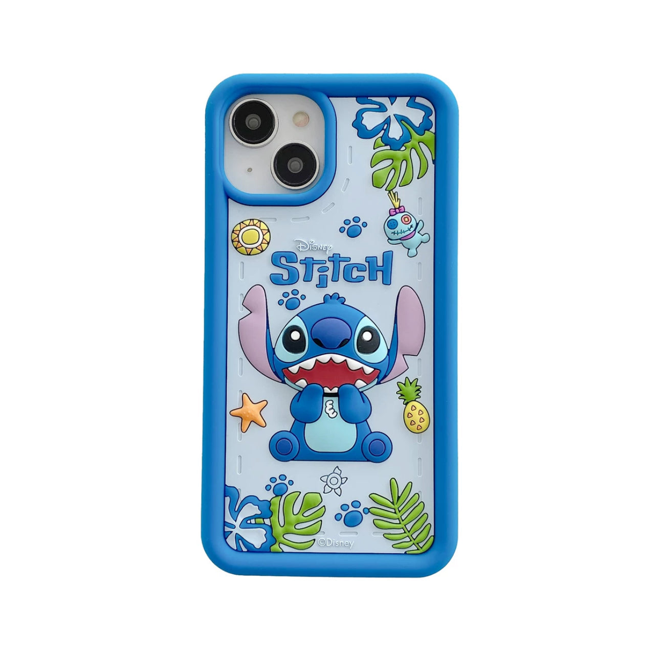 Cute Cartoon Stitch Silicone  Phone Case - iPhone Case 12 13 14 Pro Promax
