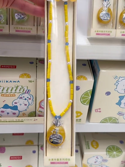 ChiiKawa X Miniso Fruit Market Series Fruit Market Necklace | ChiiKawa Hachiware Usagi - Kawaii Items Room Decoration doll