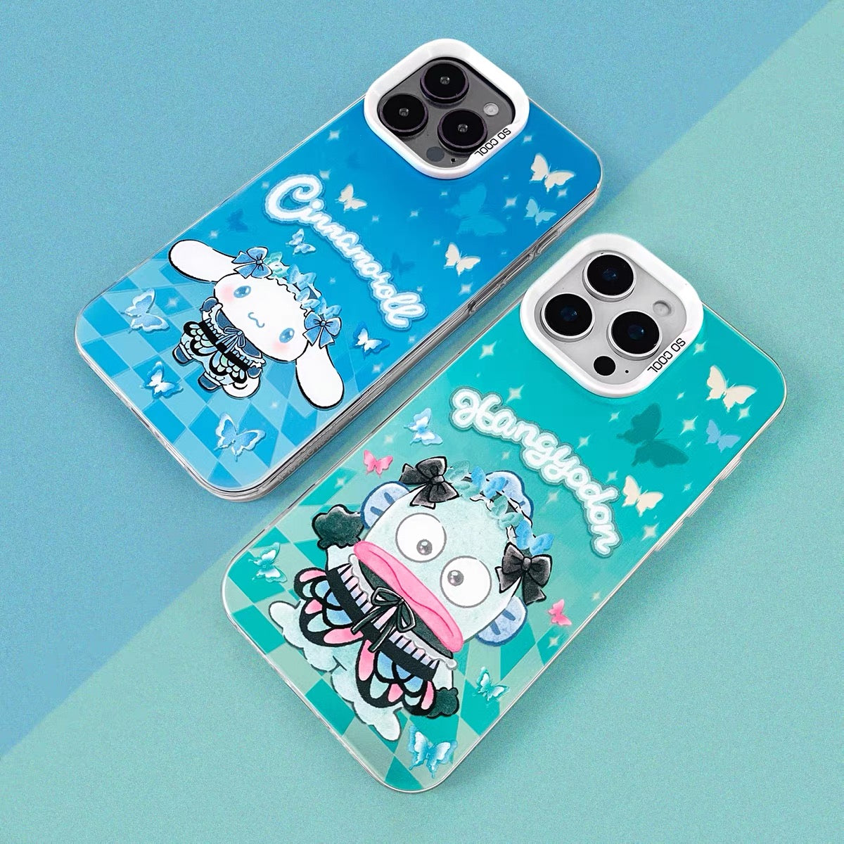 Japanese Cartoon Sanrio Butterfly Lolita Laser Case | Kuromi My Melody Cinnamoroll Hangyodon 4 Styles - Phone Case Samsung Galaxy S26 S25 S24 S23 S22 S21 FE Ultra Edge