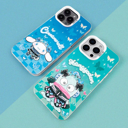 Japanese Cartoon Sanrio Butterfly Lolita Laser Case | Kuromi My Melody Cinnamoroll Hangyodon 4 Styles - Phone Case Samsung Galaxy S26 S25 S24 S23 S22 S21 FE Ultra Edge