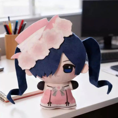 Japanese Anime Black Butler Kuro Shitsuji Keychain | Ciel Sebastian with Sound Cute Kawaii 10cm Nunu Doll - Cute Kawaii Item