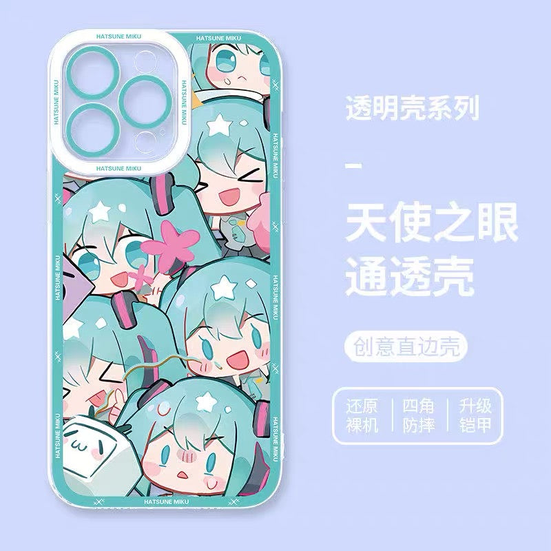 Japan Characters Miku Smile & Cute Version | 8 Styles - iPhone Case PLUS SE2 XS XR X 11 12 13 14 15 16 16e 17 17e Pro Promax 12mini 13mini