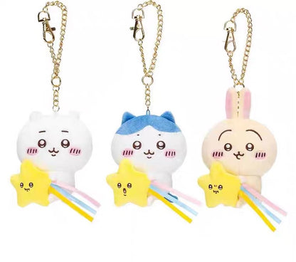 Japan ChiiKawa with Shooting Star | ChiiKawa Hachiware Usagi - Mini Plush Doll Keychain