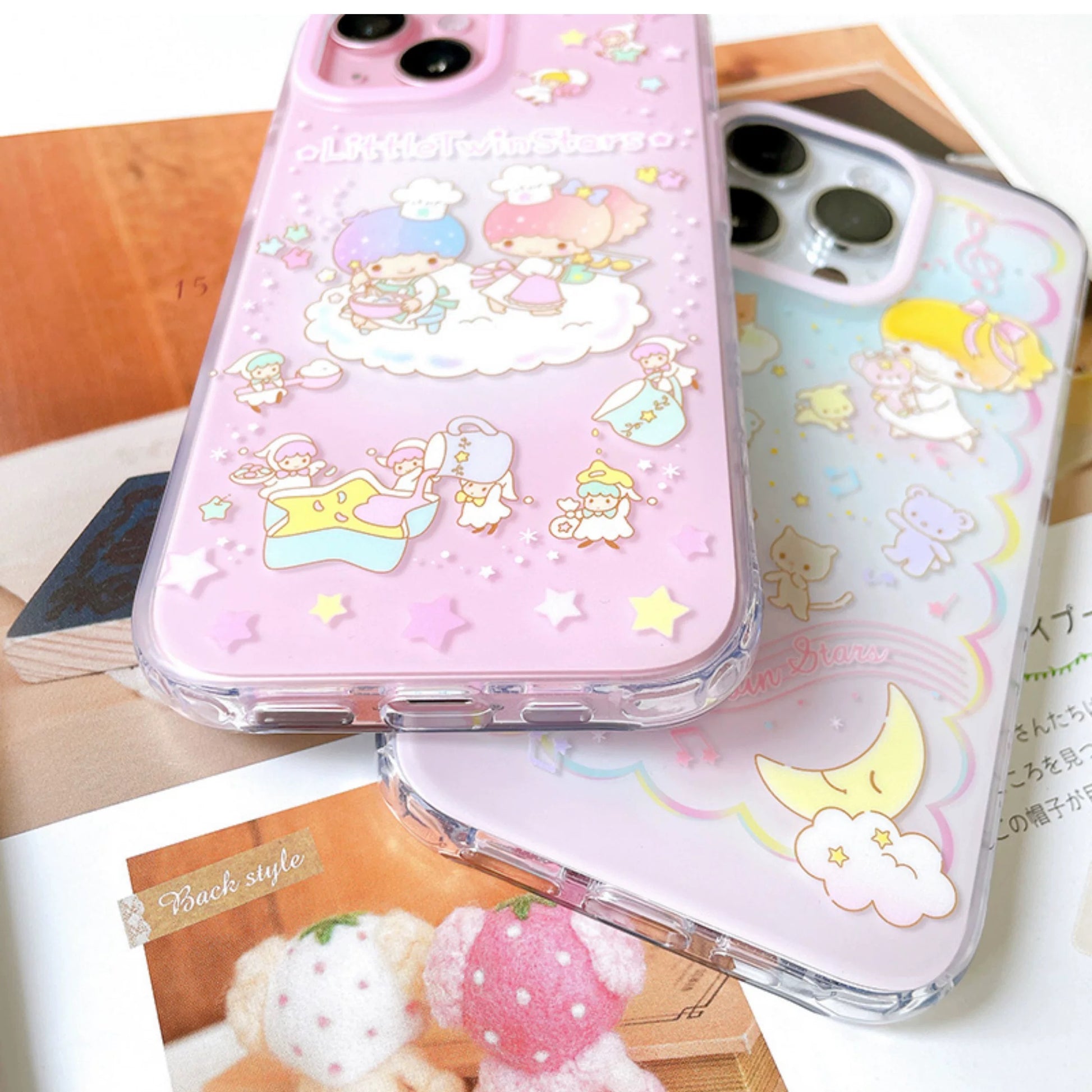 Japanese Cartoon Sanrio Little Twin Stars | Starry Kitchen & Music Party - iPhone Case 13 14 15 Pro Promax