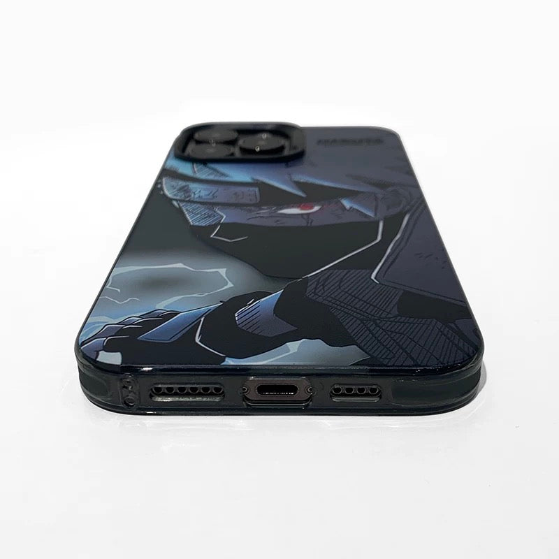 Japanese Anime Naruto Ninja | Laser Kakashi - iPhone Case 7 8 PLUS XS XR X 11 12 13 14 15 16 Pro Promax SE3 SE2 KawaiiGiftLand