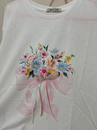 Korean Fashion Garden Style Shirt Series | Pink Flower Bouquet - Kawaii Fashion Items