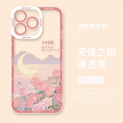 Girlish Fancy Oil Drawing | Pastel World 7 Styles - iPhone Case PLUS SE2 XS XR X 11 12 13 14 15 16 16e 17 17e Pro Promax 12mini 13mini