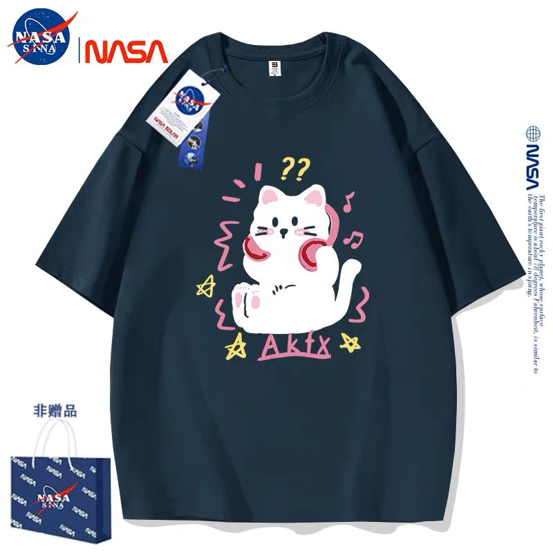 Cute Animals Cat Style T-Shirt Series | Kitten with Headphone Part1 - Kawaii Fashion Items for Child & Adult Matching outfits for Parents and Children