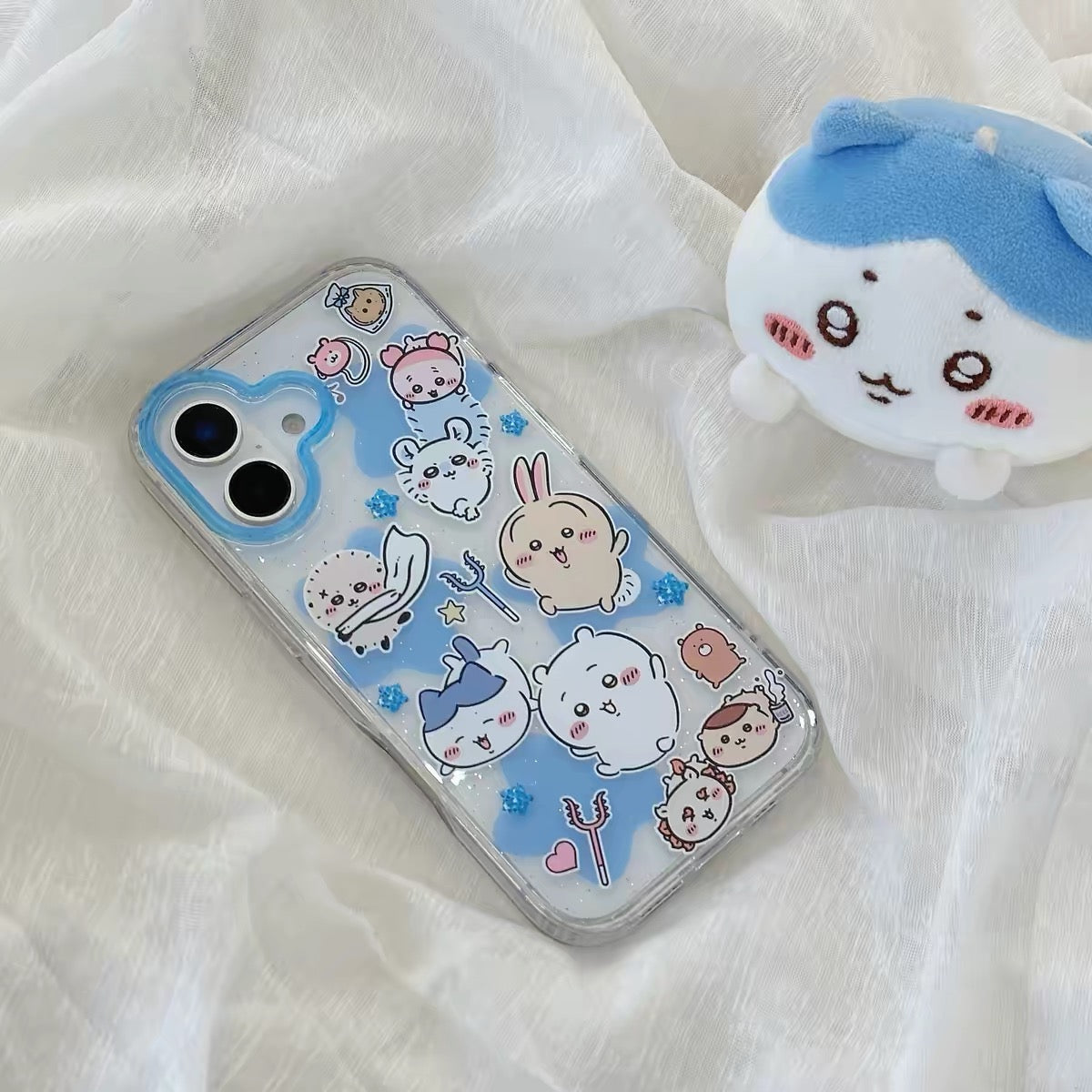 Japanese Cartoon ChiiKawa Gittler Colour Clear Case | Happy Group - iPhone Case Plus SE2 11 12 13 14 15 16 16e 17 17e Pro Promax 12mini 13mini