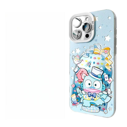 Japanese Cartoon Sanrio Alice In Wonderland Laser Case | Hello Kitty My Melody Kuromi Cinnamoroll Hangyodon Wish Me Mell 6 Styles - iPhone Case 11 12 13 14 15 16 16e 17 17e Pro Promax