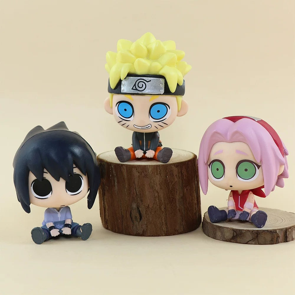Miniso X Naruto Ninja Mini Sitting Part 1 Series Limited Edition | Naruto Shippuuden Naruto Sasuke Sakura Kakashi Gaara Lee -  Figure Keychain Collectable Toys Mystery Blind Box