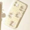可愛い子犬と黄色いチューリップ iPhoneケース カワイイ ラブリー キュート ロリータ iPhone 6 7 8 PLUS SE2 XS XR X 11 12 13 14 15 Pro Promax 12mini 13mini