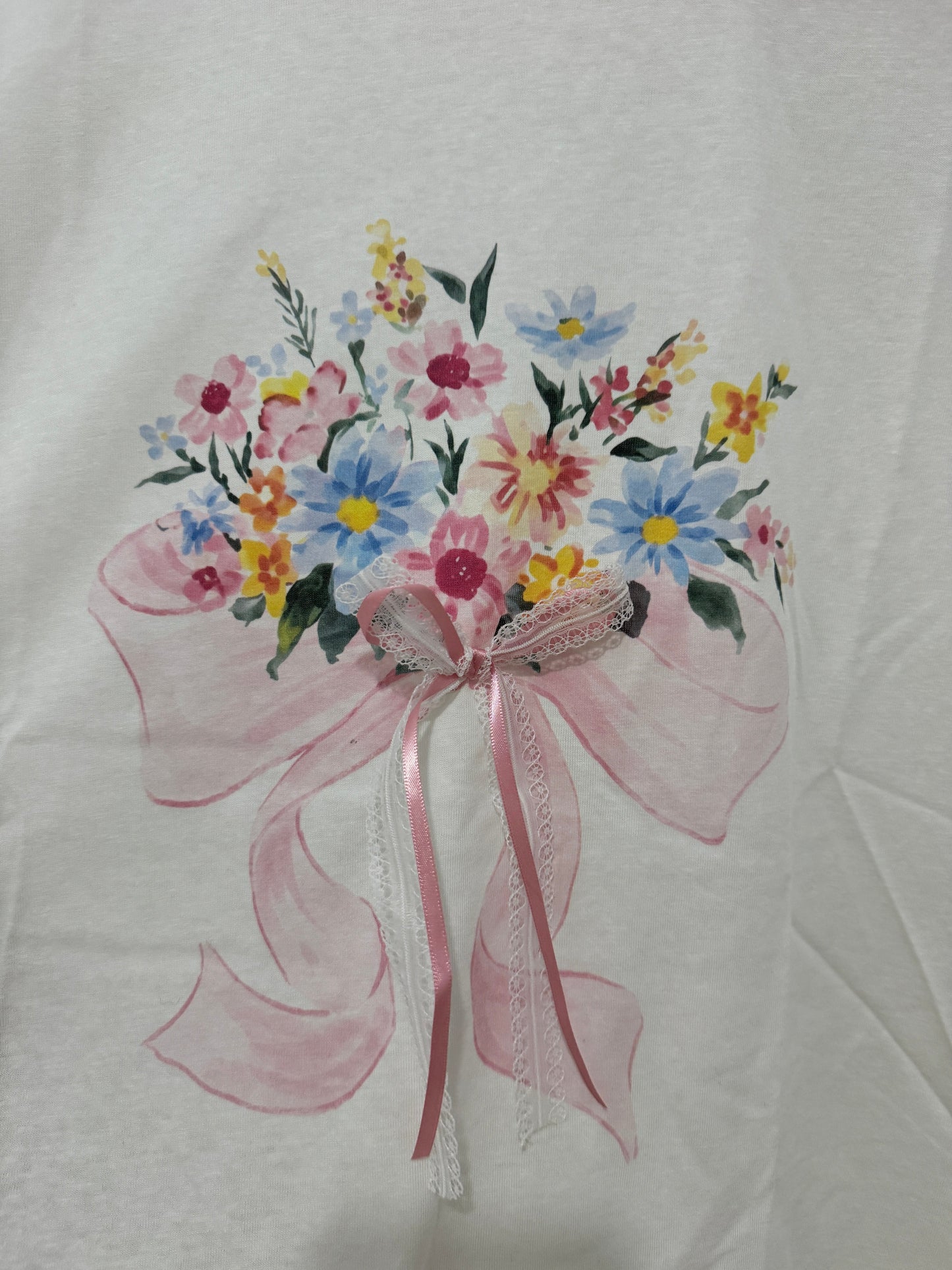Korean Fashion Garden Style Shirt Series | Pink Flower Bouquet - Kawaii Fashion Items