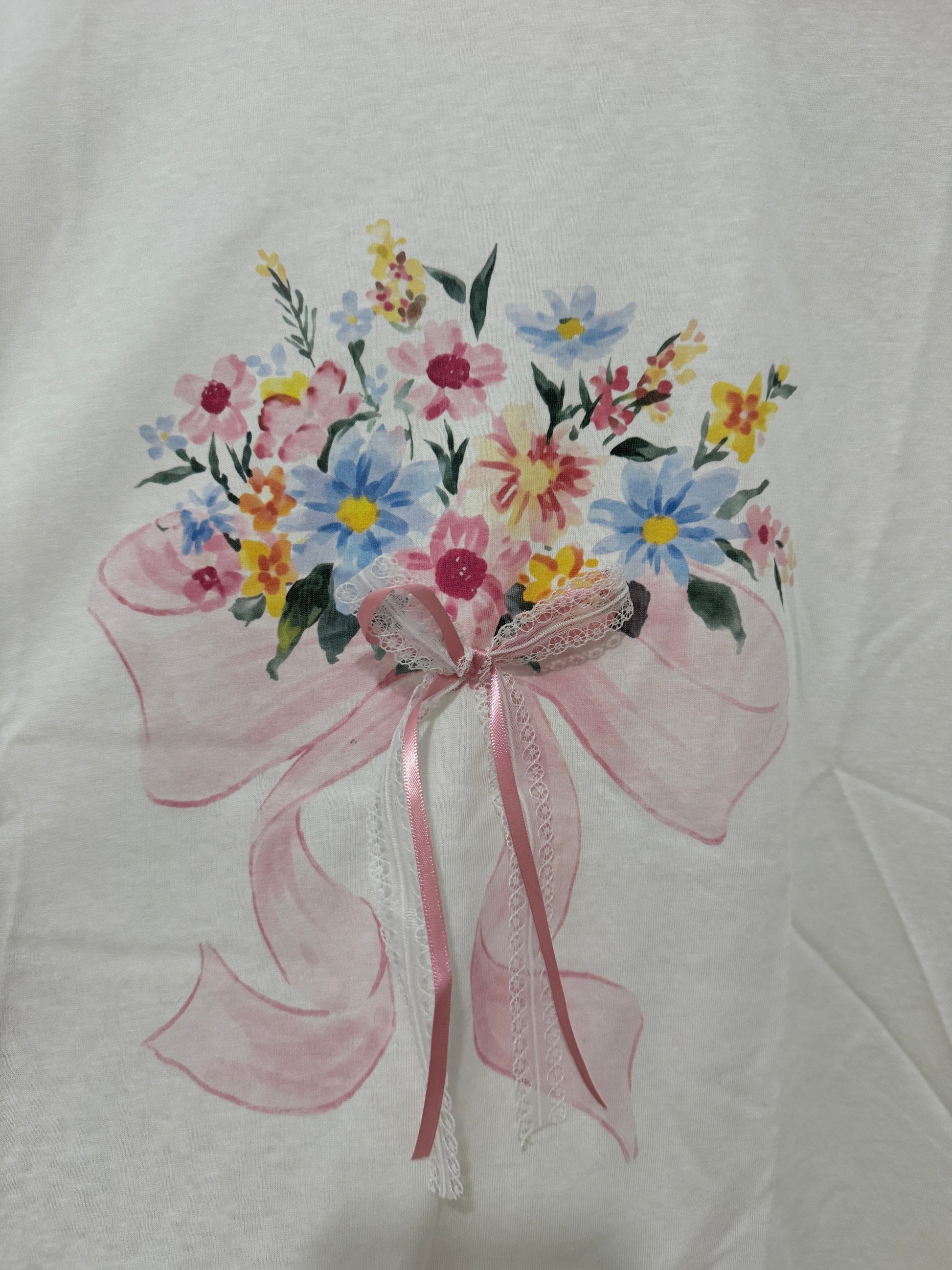 Korean Fashion Garden Style Shirt Series | Pink Flower Bouquet - Kawaii Fashion Items