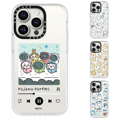 Japanese Cartoon ChiiKawa Clear with Transparent Frame Phone Case |  Pajamas Song & Full Screen Fun Emo ChiiKawa Hachiware Usagi - iPhone Case 12 13 14 15 16 17 Pro Promax