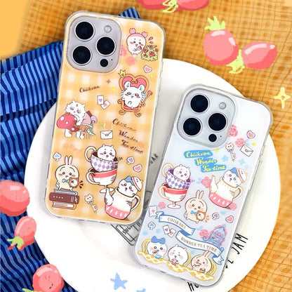 Japanese Cartoon ChiiKawa Wonder Time Tea | Matt Yellow & White Case - Phone Case Samsung Galaxy S26 S25 S24 S23 S22 S21 FE Ultra Edge