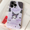 Japanese Cartoon Kuromi in Bedroom iPhone Case 11 12 13 14 Pro Promax