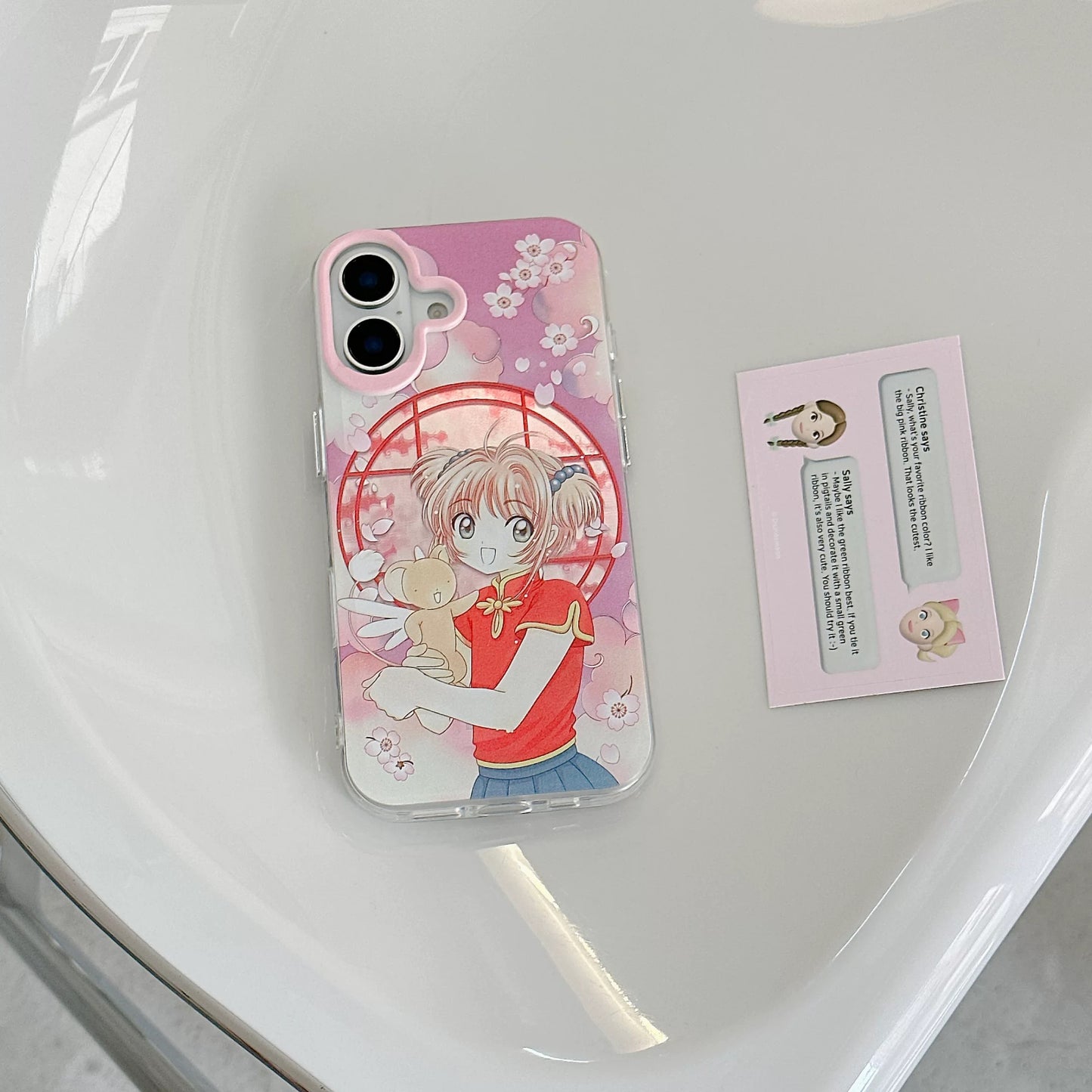 CardCaptorSakura Retro Comic Laser Case | Part 3 Cosplay Style Sakura Kero Chan - iPhone Case PLUS SE2 XS XR X 11 12 13 14 15 16 16e 17 17e Pro Promax 12mini 13mini