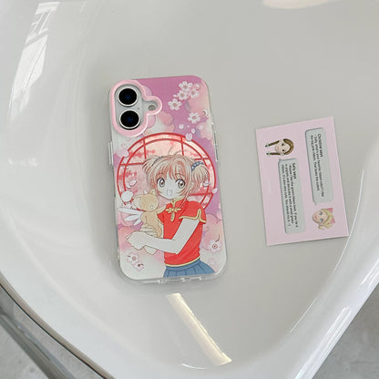 CardCaptorSakura Retro Comic Laser Case | Part 3 Cosplay Style Sakura Kero Chan - iPhone Case PLUS SE2 XS XR X 11 12 13 14 15 16 16e 17 17e Pro Promax 12mini 13mini