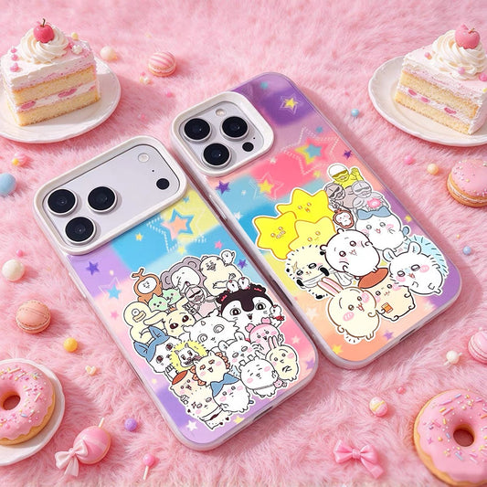 Japanese Cartoon ChiiKawa Group Laser Case | Group Together 2 Styles - Phone Case Samsung Galaxy S26 S25 S24 S23 S22 S21 FE Ultra Edge