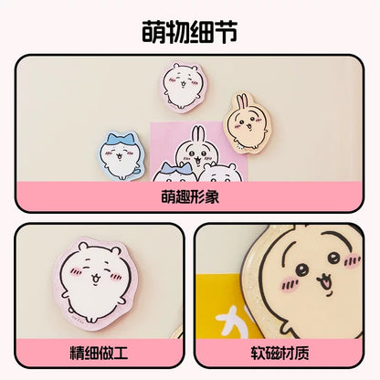 ChiiKawa X Miniso | ChiiKawa Hachiware Usagi Momonga Kurimanju Rakko Magnet with Card - Kawaii Item Cute Accessories