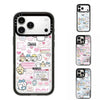 Japanese Cartoon ChiiKawa Transparent Black Frame & Mirror Phone Case | Fun Daily with Heart Version - iPhone Case 12 13 14 15 16 17 Pro Promax