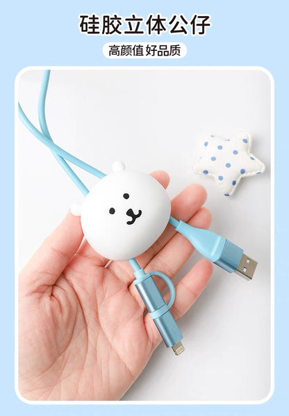 Miniso Joker Bear | 3A Fast Charging Type-C & Lightning Data Cable