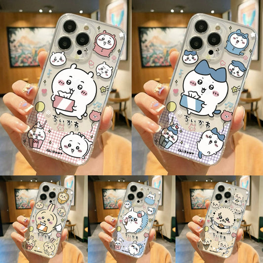 Japanese Cartoon Chiikawa Clean Case | Take Somethings Daily Chiikawa Hachiware Usagi Momonga Rakko 5 Styles - iPhone Case PLUS SE2 11 12 13 14 15 16 16e 17 17e Pro Promax 12mini 13mini
