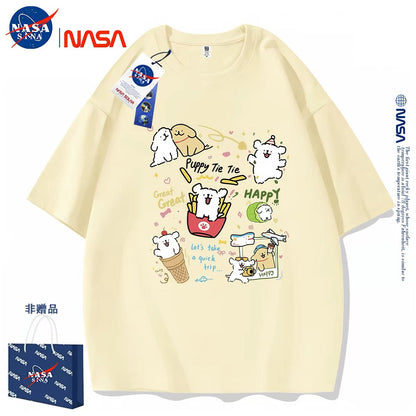 Cute Cartoon Doggie Maltese Puppy Style T-Shirt Series | Happy Puppy Tie Tie Part1 - Kawaii Fashion Items for Child & Adult
