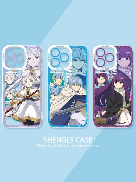 Japanese Anime FRIEREN | Full Screen Style - iPhone Case PLUS SE2 XS XR X 11 12 13 14 15 16 16e 17 17e Pro Promax 12mini 13mini