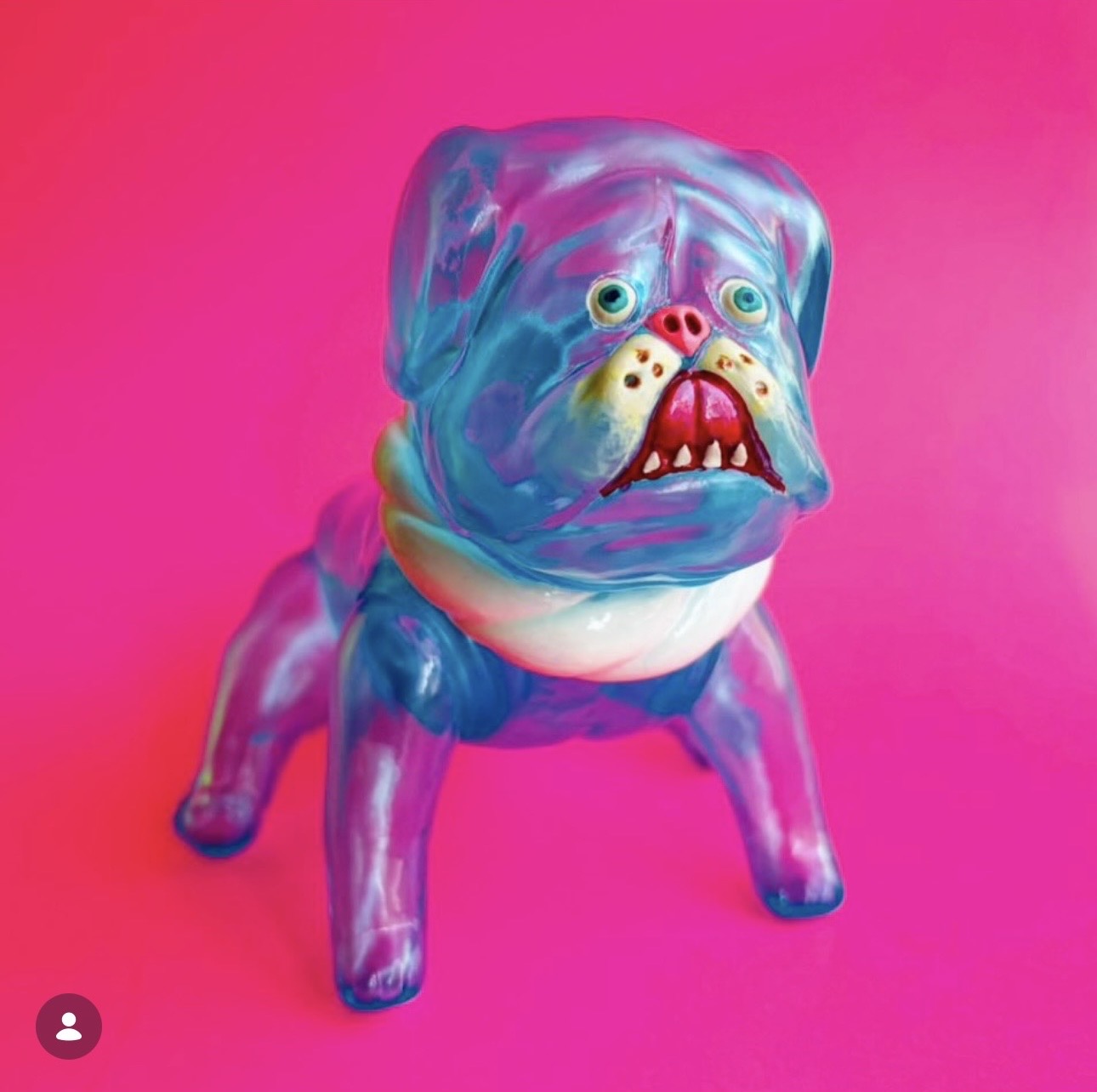 Japan Artist Dehara | Tosa Dog Inu Transparent Sky Blue Version - 50pcs Limited Worldwide Sofubi Figure Soft Vinyl Rare