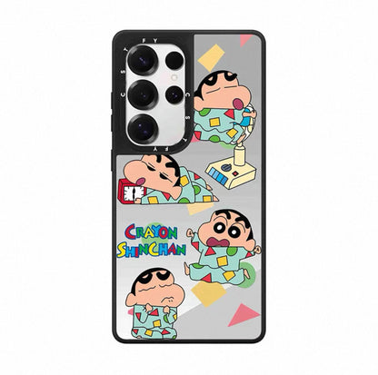 Cute Japanese Cartoon Crayon Shin Chan | Stickers & Pajamas - Phone Case Samsung Galaxy S25 S24 S23 Ultra KawaiiGiftLand
