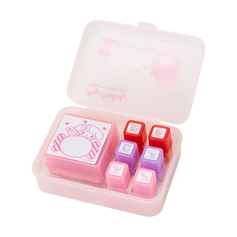 Sanrio Japan My Melody Stamp Set with Oil Ink - Kawaii Stationery