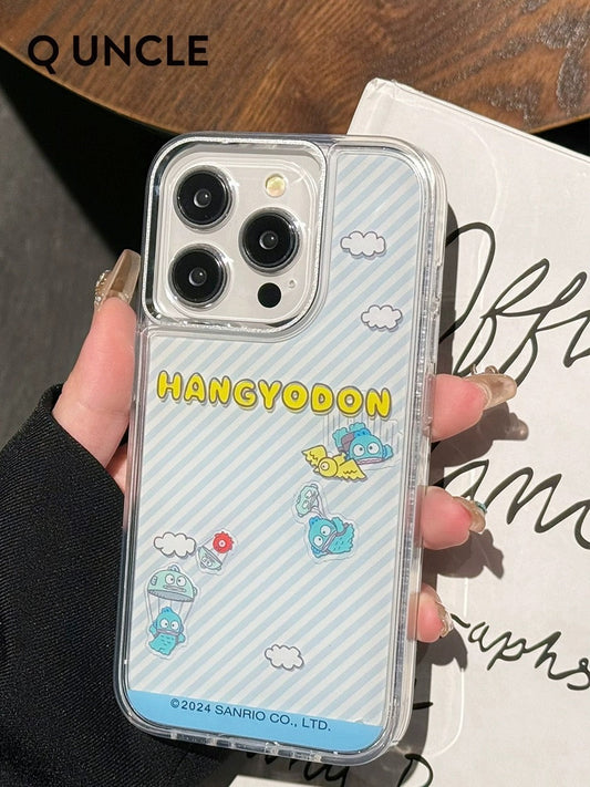 Sanrio Quicksand Full Protect Phone Case | Hangyodon Adventure - iPhone Case 13 14 15 Pro Promax KawaiiGiftLand