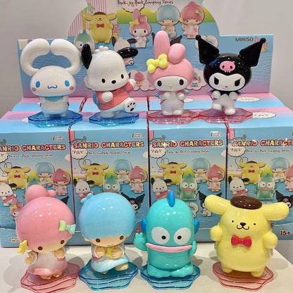 Sanrio x Miniso Go Out with Friends | My Melody Kuromi Little Twin Stars Cinnamoroll Pompompurin Pochacco Hangyodon - Figure Toy Collection Mystery Blind Box