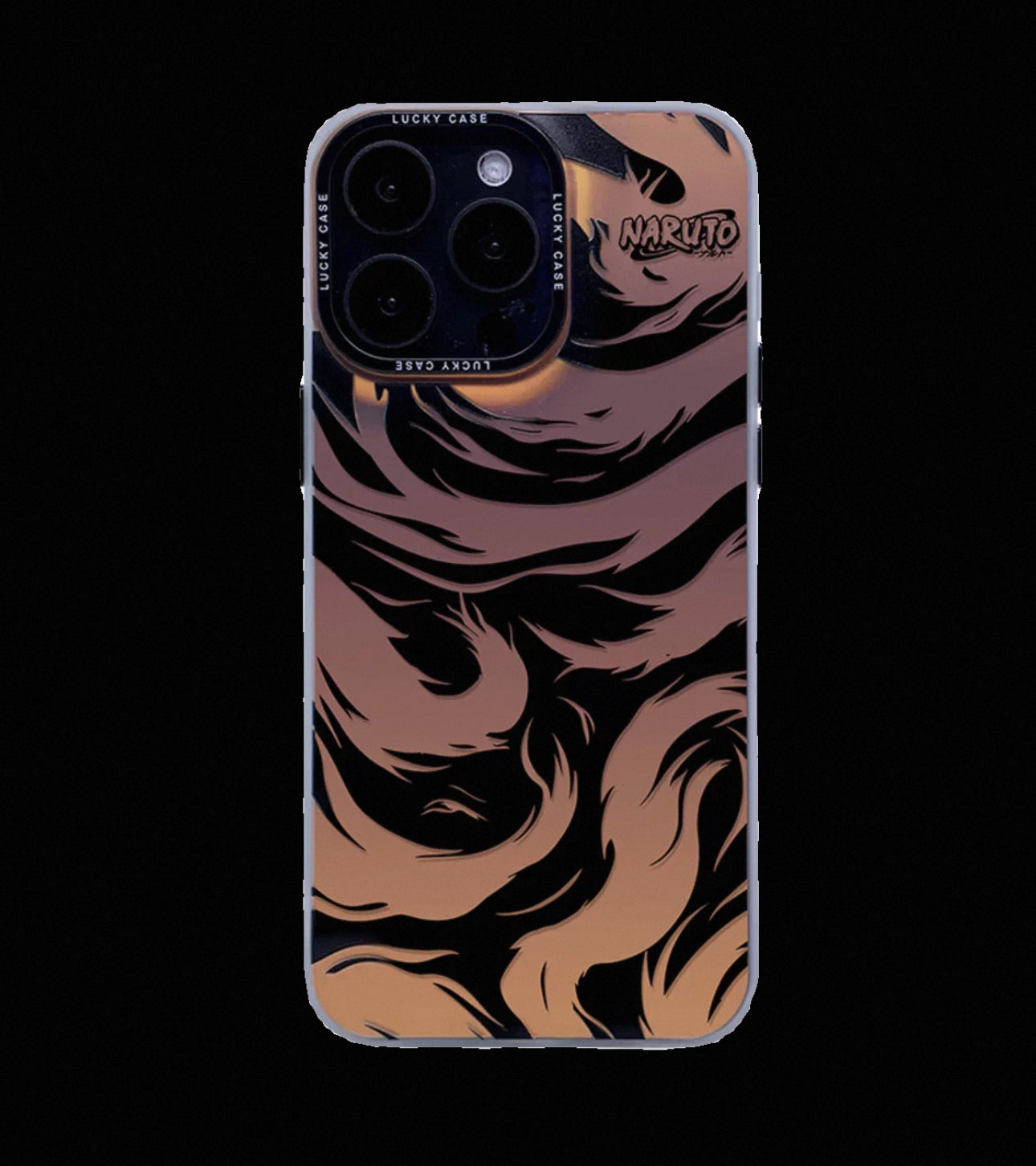 Japanese Anime Naruto Ninja | Laser Kurama Nine Tails Icon - iPhone Case 7 8 PLUS XS XR X 11 12 13 14 15 16 Pro Promax SE3 SE2 KawaiiGiftLand