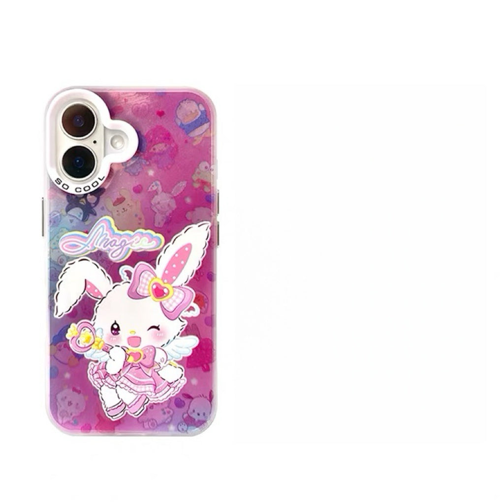 Japanese Cartoon Sanrio Magic Group Laser Case |  My Melody Kuromi Pochacco Wish Me Mell 4 Styles - iPhone Case 11 12 13 14 15 16 16e 17 17e Pro Promax