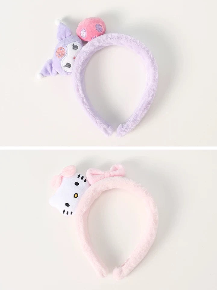 Sanrio Hello Kitty Kuromi Cinnamoroll Pochacco with friends Plush Head Headband and Hair Accessory Outfits