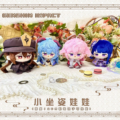 Game Character Genshin Keychain | Yae Miko Raiden Shogun Ganyu Hu Tao Cute Kawaii 12cm Doll - Cute Kawaii Item