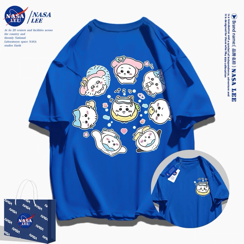 Japanese Cartoon ChiiKawa Casual Style T-Shirt Series | Sanrio Chiikawa Hachiware Momonga - Kawaii Fashion Items