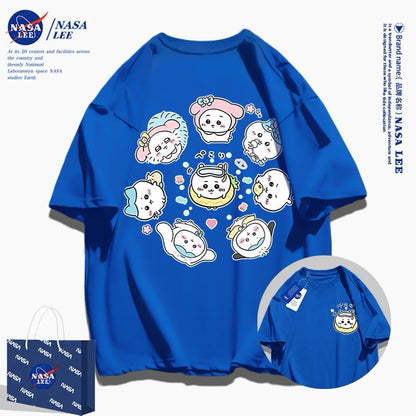 Japanese Cartoon ChiiKawa Casual Style T-Shirt Series | Sanrio Chiikawa Hachiware Momonga - Kawaii Fashion Items