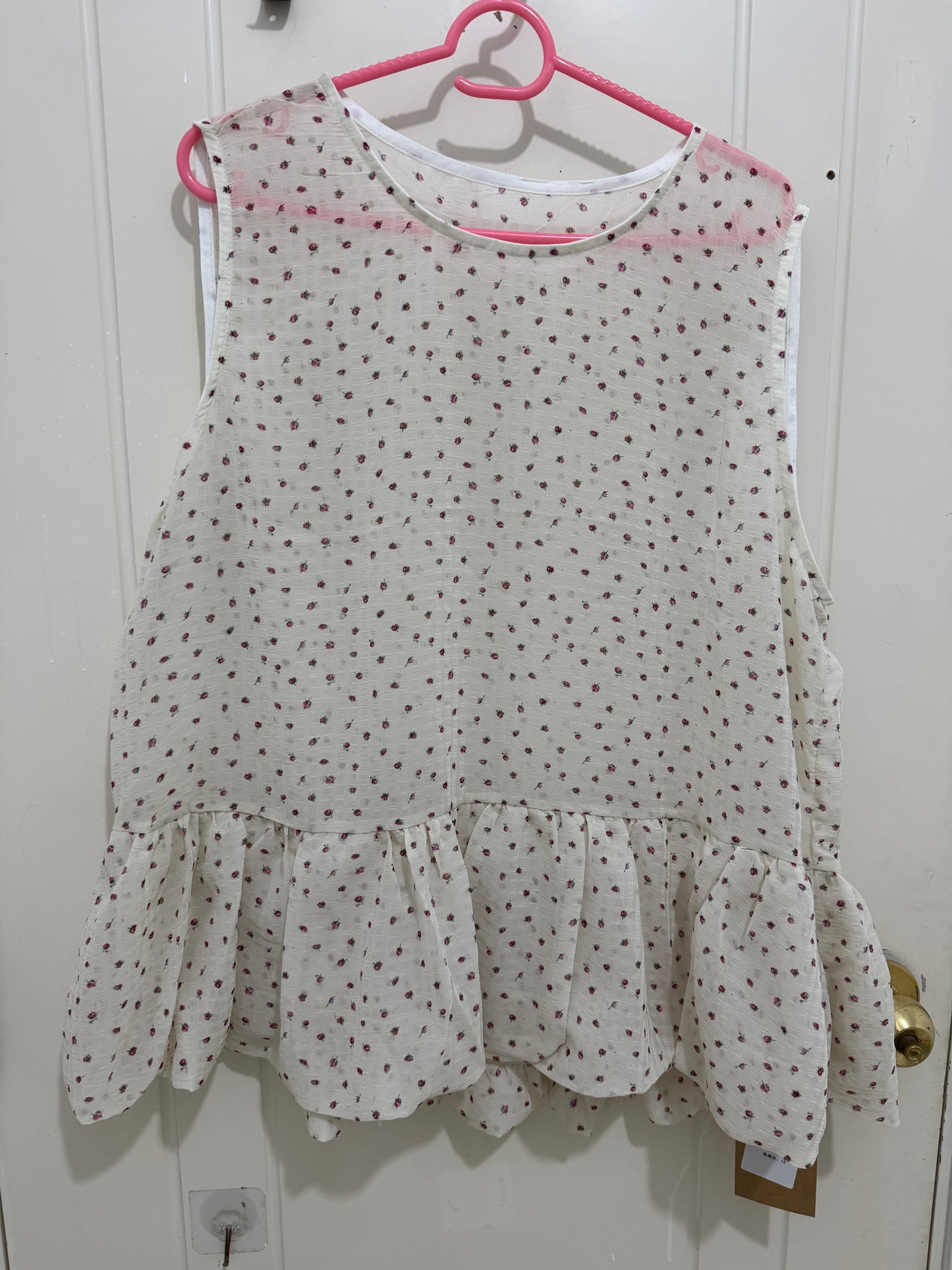 Japanese Fashion Cute Style Mori Series | White with Rose Layer Vest - Kawaii Fashion Items
