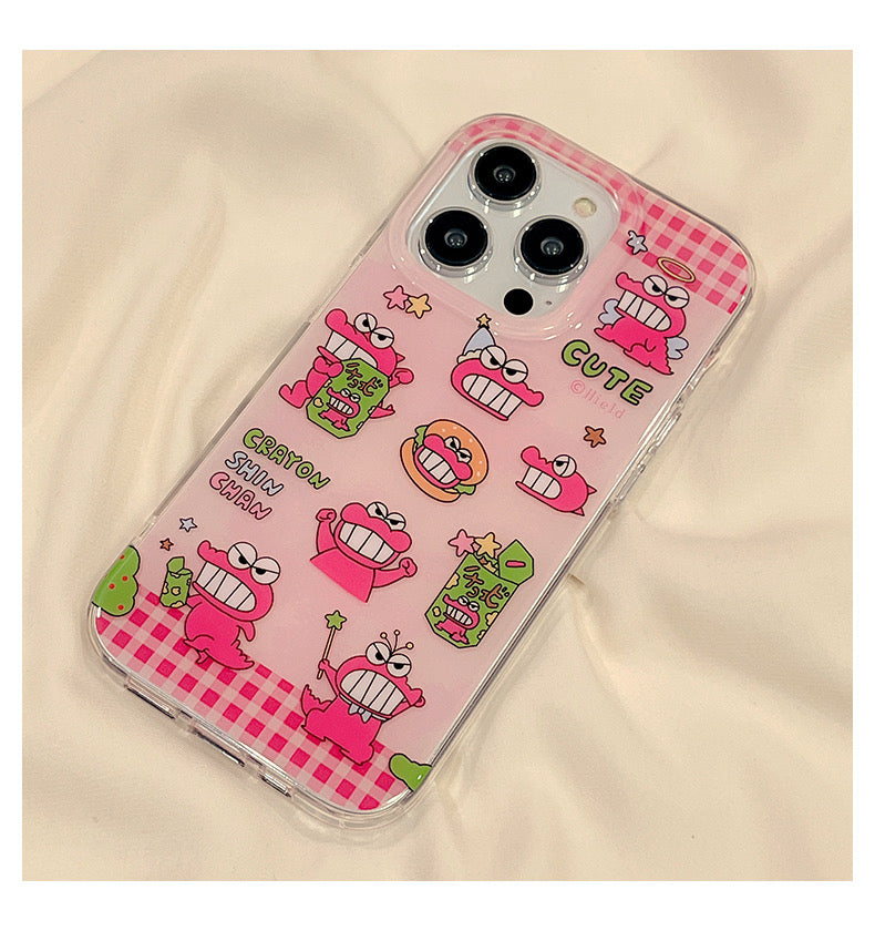 Japanese Cartoon Snake Theme | Crayon Boy ChocoBi Koala Biscuits - iPhone Case 11 12 13 14 15 Pro Promax