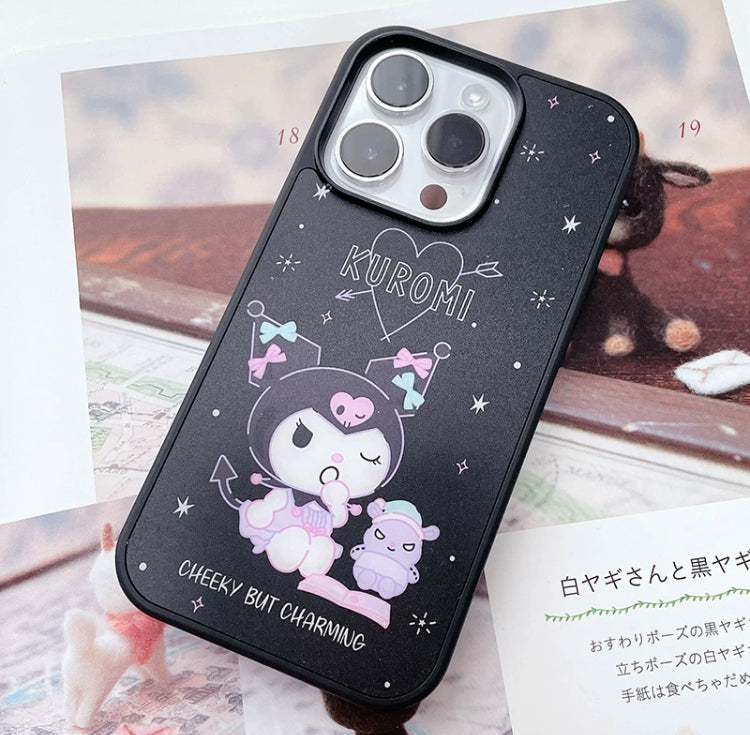 Japanese Cartoon Kuromi In Black iPhone Case 12 13 14 15 Pro Promax