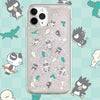 Japanese Cartoon Bad Badtz Maru Xo with friends Panda  -  Glitter QuickSand iPhone Case PLUS SE2 XS XR X 11 12 13 14 15 16 Pro Promax 12mini 13mini