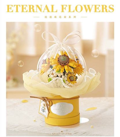 Loz Building Block Eternal Flowers Set | Rose SunFlower - with LED Lights Valentine Wedding Gift DIY Handmade Gift