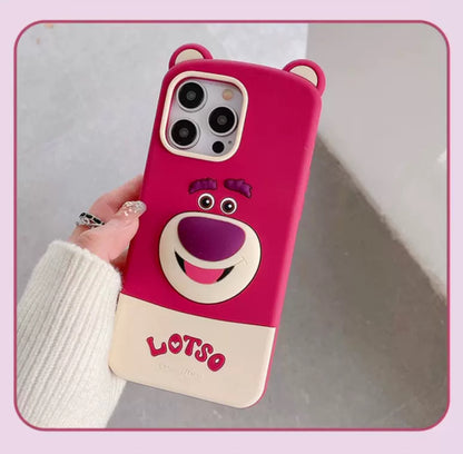Cute Cartoon Toy Story Silicone  Phone Case | Woody Buzz Lightyear Strawberry Bear Alien - iPhone Case iPhone 12 13 14 15 Pro Promax