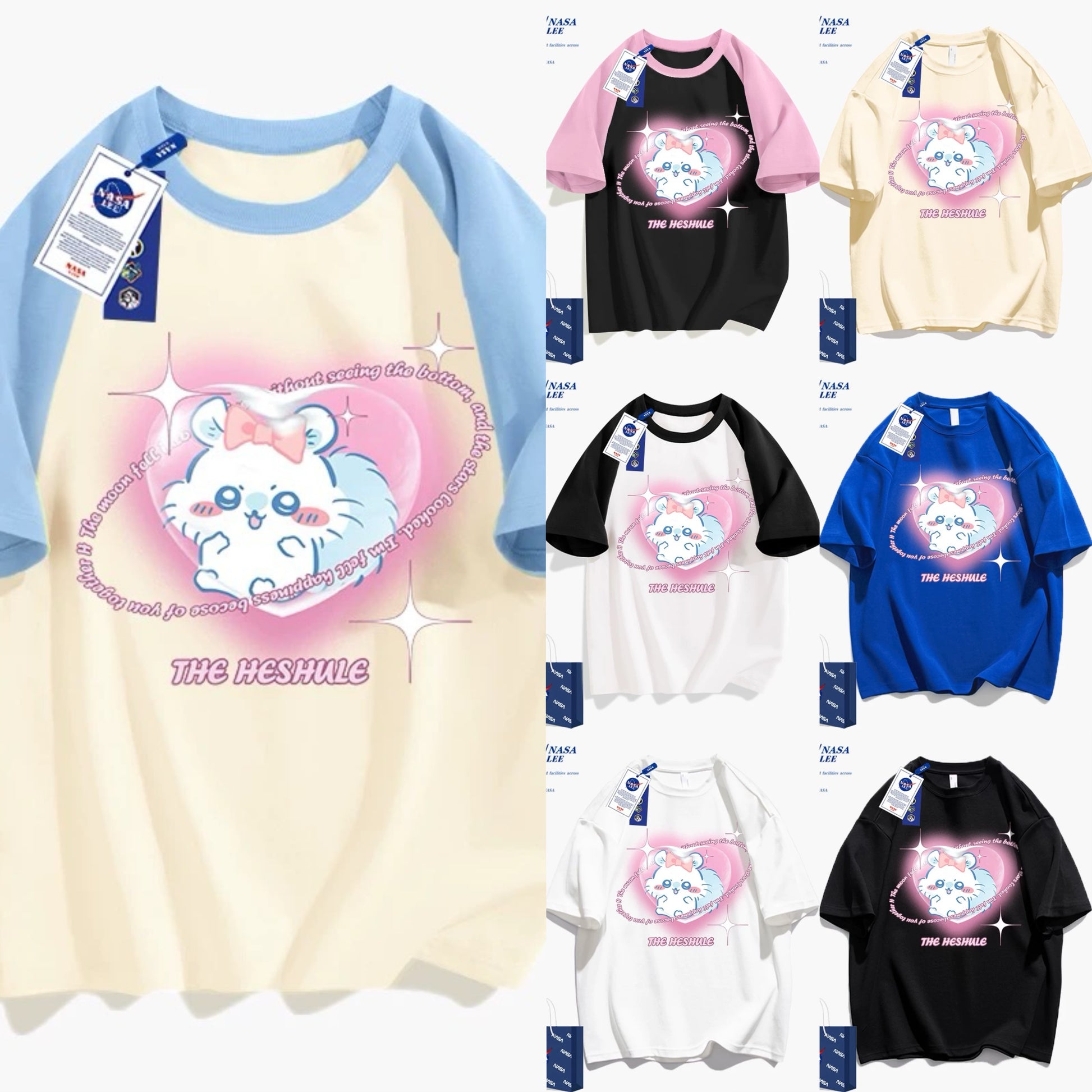 Japanese Cartoon ChiiKawa Casual Style T-Shirt Series | Smile Momonga - Kawaii Fashion Items